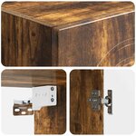 vidaXL Armoire Murale Chêne fumé 33 x 34 5 x 90 cm Bois d'ingénierie