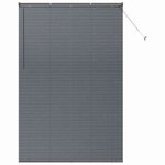 vidaXL Store de Fenêtre avec des rideaux Gris foncé Aluminium