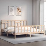 vidaXL Cadre de lit sans matelas 200x200 cm bois massif de pin
