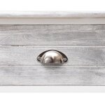 vidaXL Buffet Gris antique 108x30x76 cm Bois de Paulownia massif
