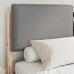 vidaXL Cadre de lit avec tête de lit rembourrée Gris clair