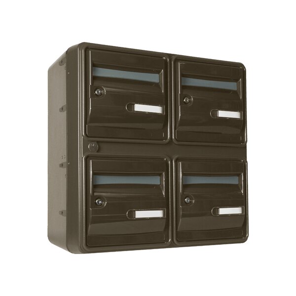 Bloc de boites aux lettres collectives extérieures · B4 - Gris brun