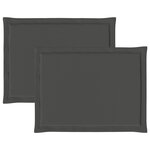 vidaXL Coussins de siège 2 Pièces Anthracite 47 x 36 x 2 cm Polyester