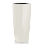 LECHUZA Jardinière Cubico Alto 40 ALL-IN-ONE Blanc brillant 18230