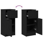 Buffet vidaXL Chêne Noir 30x30x70 cm Bois d'ingénierie
