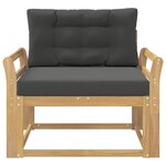 vidaXL Sofa de milieu extérieur Polyester Blanc