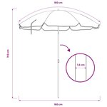 vidaXL Parasol de jardin polyester 170T Vert