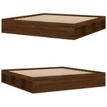 vidaXL Cadre de lit chêne marron 200x200 cm