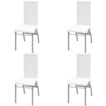 vidaXL Jeu de salle à manger 5 Pièces Blanc