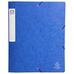 Chemise 3 rabats Exacompta  Cartobox dos de 2.5, 4, 5 et 6cm en carte lustrée coloris au choix.