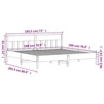 vidaXL Cadre de lit sans matelas blanc 180x200 cm bois massif de pin