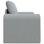 vidaXL Canapé lit au sol 2-en-1 gris clair 98x71x83 cm tissu