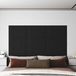 vidaXL Panneaux muraux 12 Pièces Noir 60x30 cm Tissu 2 16 m²
