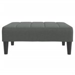 vidaXL Canapé-lit à 2 places avec repose-pied gris foncé tissu