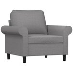 vidaXL Chaise de canapé Gris clair 60 cm Tissu