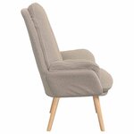 vidaXL fauteuil Gris clair 61 x 78 x 98 cm Tissu Sherpa