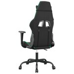 vidaXL Chaise de jeu Noir et vert Similicuir