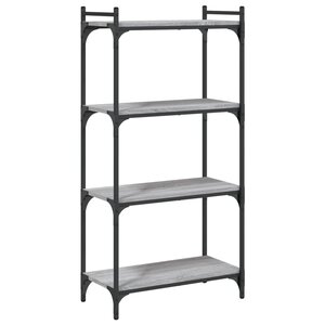 vidaXL Bibliothèque à 4 niveaux sonoma gris 60x30x120 cm