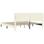 vidaXL Cadre de lit Crème 180 x 200 cm Tissu en velours côtelé