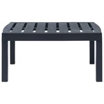 vidaXL Salon de jardin 3 Pièces Plastique Anthracite