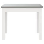 vidaXL Ensemble de table et chaises enfants 3 Pièces Blanc et gris MDF