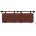 vidaXL Tête de lit suspendue Brun Brillant PU antique