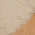 vidaXL Tapis en fausse Tafalla Beige Ø 80 cm Polyester