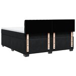 vidaXL Sommier à lattes de lit avec matelas Noir 180x200 cm Velours