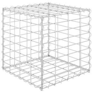 vidaXL Lit surélevé cube à gabion Fil d'acier 40x40x40 cm
