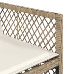 vidaXL Ensemble à manger de jardin et coussins 13 Pièces beige