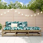 vidaXL Salon de jardin 3 Pièces avec coussins bois de pin imprégné