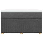 vidaXL Sommier à lattes de lit avec matelas gris foncé 120x190cm tissu