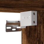 vidaXL Meuble TV chêne fumé 100x31x39 5 cm bois d'ingénierie et métal