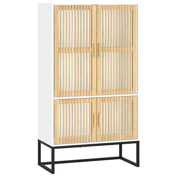 vidaXL Buffet haut blanc 70x35x125 cm bois d'ingénierie