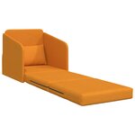 vidaXL Canapé-lit de sol 2 en 1 Jaune foncé 65x80x83 cm Tissu