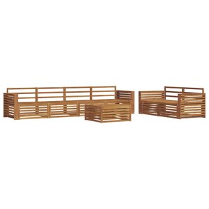 vidaXL Ensemble de canapés d'extérieur 7 pc Naturel