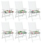 vidaXL Coussins de chaise lot de 6 multicolore 50x50x7 cm tissu oxford
