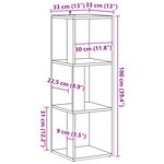 vidaXL Armoire d'angle chêne artisanal 33x33x100 cm bois d'ingénierie
