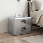 vidaXL Table de coin avec 2 tiroirs vintage style d'aviation