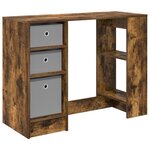 vidaXL Bureau Chêne fumé 100 x 40 x 75 cm Bois d'ingénierie