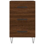 vidaXL Table de chevet chêne marron 40x40x66 cm bois d'ingénierie