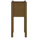 vidaXL Jardinières d'extérieur 2 Pièces Marron miel 31x31x70cm Pin massif