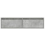 vidaXL Meuble TV avec lumières LED gris béton 100X35 5x25 cm