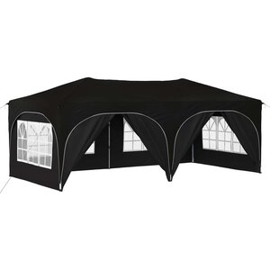 vidaXL Tente de fête pop-up 575 x 288 x 245 cm Noir Tissu Oxford