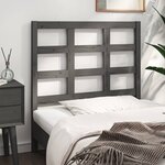 vidaXL Tête de lit Gris 105 5x4x100 cm Bois massif de pin