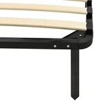 vidaXL Cadre de lit sans matelas noir métal 160x200 cm