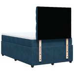 vidaXL Sommier à lattes de lit et matelas Bleu foncé 120x200cm Velours
