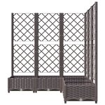 vidaXL Jardinière avec treillis Marron 120x120x121 5 cm PP