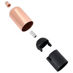 vidaXL Douilles de lampe 2 Pièces bronze or rose E27
