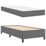 vidaXL Cadre de lit avec matelas Gris clair 90 x 200 cm tissu